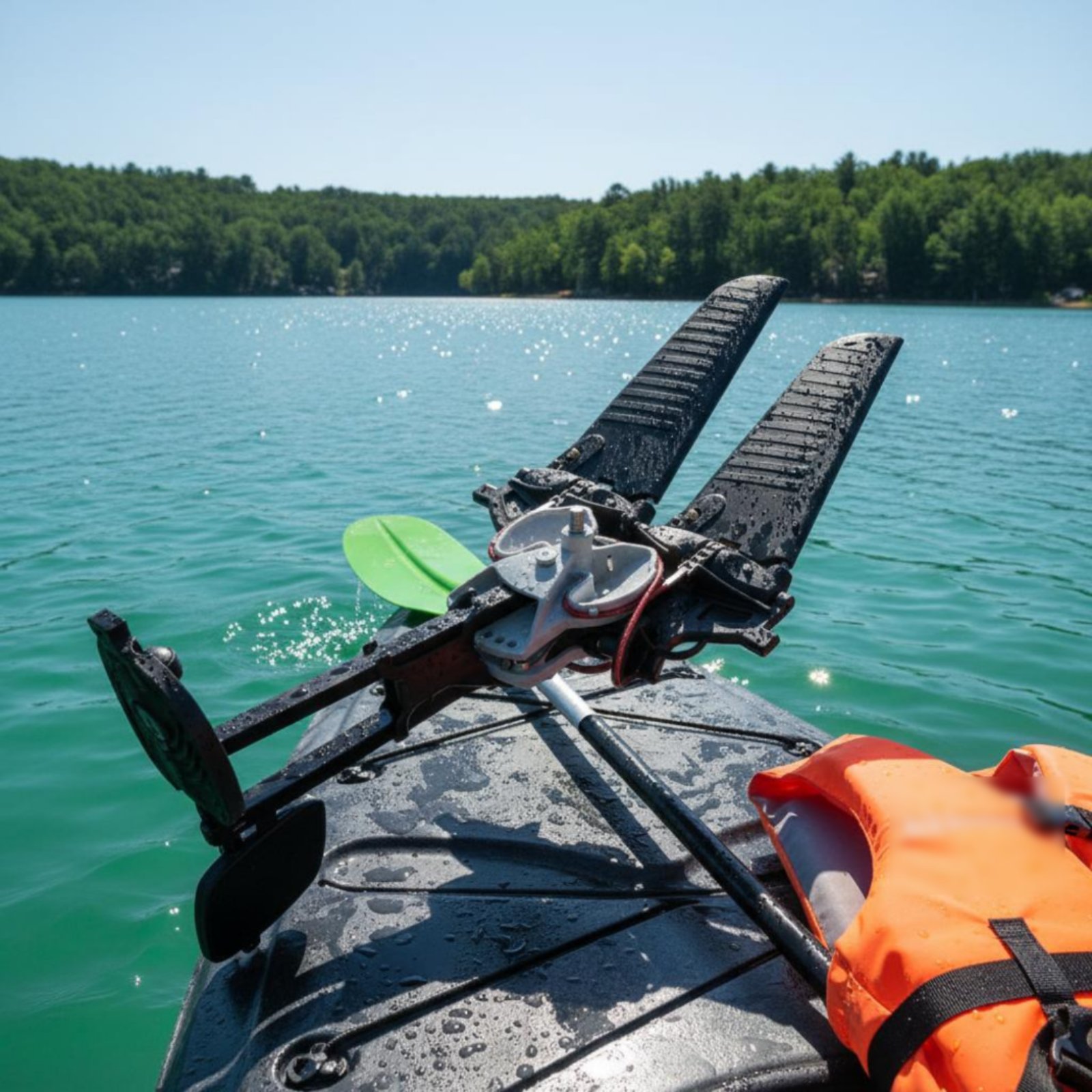 Fishing Kayak Inflatable - Sistema de Pedal para Caiaque com