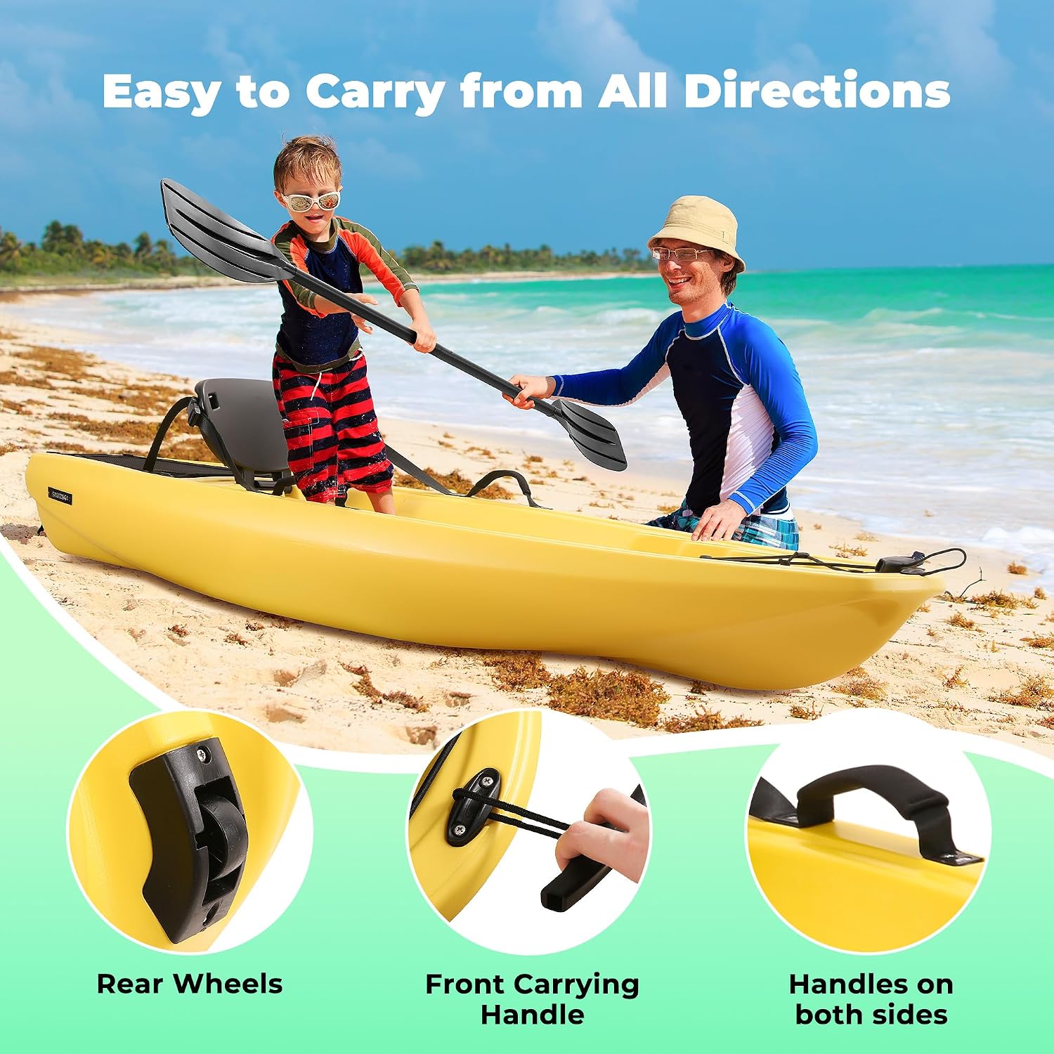 Caiaque com Remo de 6,5 Pés, B - Fishing Kayak Sit In avaliação e preço